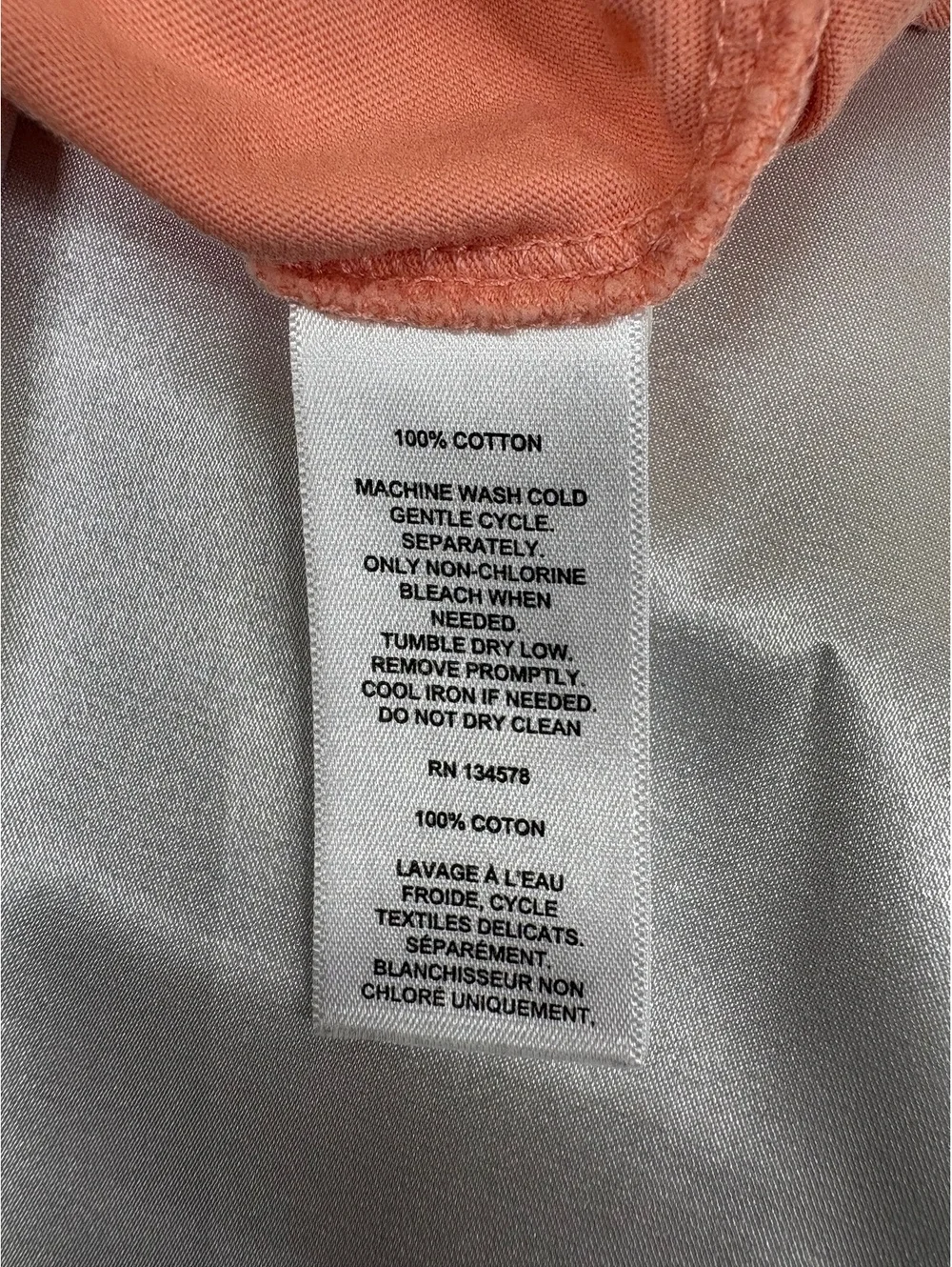 Vineyard Vines Toddler Girl’s Long Sleeve Autumn Orange Cotton T-Shirt Size 4T